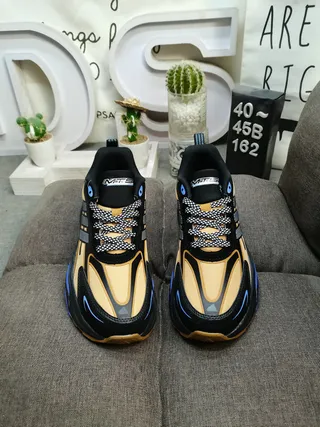 Adidas أبيض أحمر سولة منصة طبقات تركيبية متراكبة سنيكرز كثيفة 10