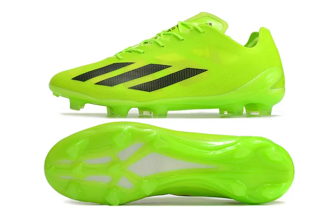 Adidas White Transparent Low-Cut Synthetic Upper Tonal Three-Stripe Overlay Firm-Ground Soccer Shoes 7