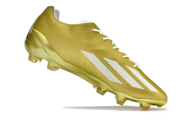 Adidas White Transparent Low-Cut Synthetic Upper Tonal Three-Stripe Overlay Firm-Ground Soccer Shoes 9