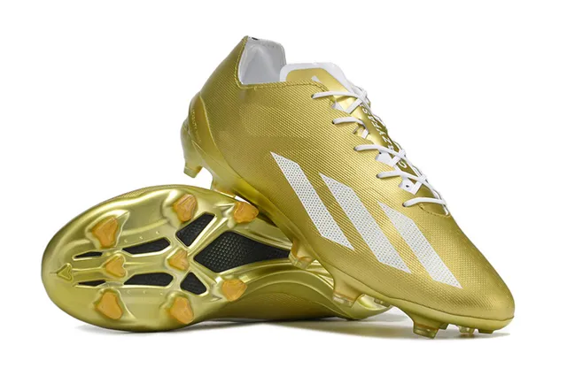 Adidas White Transparent Low-Cut Synthetic Upper Tonal Three-Stripe Overlay Firm-Ground Soccer Shoes 11