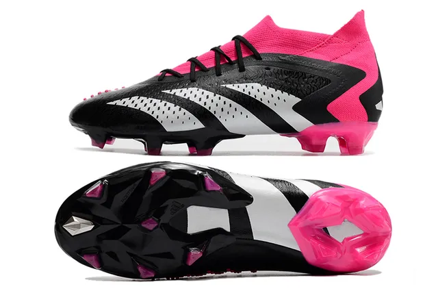 Adidas X Black Pink Asymétrique Rayures Superposition Col à encolure chaussette Sol ferme Chaussures de football 2