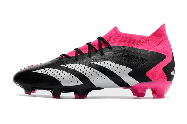 Adidas X Black Pink Asymétrique Rayures Superposition Col à encolure chaussette Sol ferme Chaussures de football 5