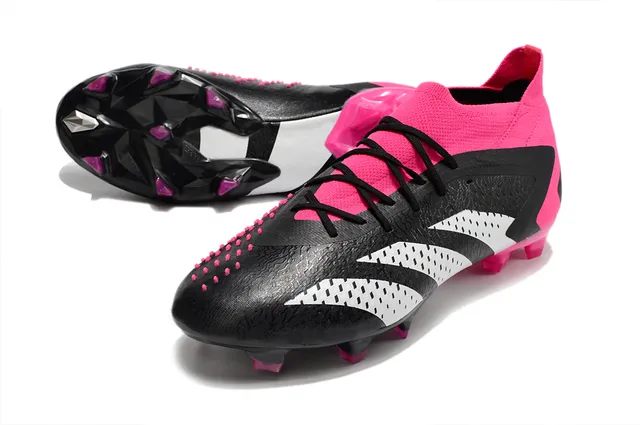 Adidas X Black Pink Asymétrique Rayures Superposition Col à encolure chaussette Sol ferme Chaussures de football 6