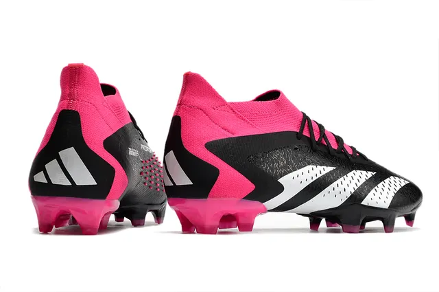 Adidas X Black Pink Asymétrique Rayures Superposition Col à encolure chaussette Sol ferme Chaussures de football 7