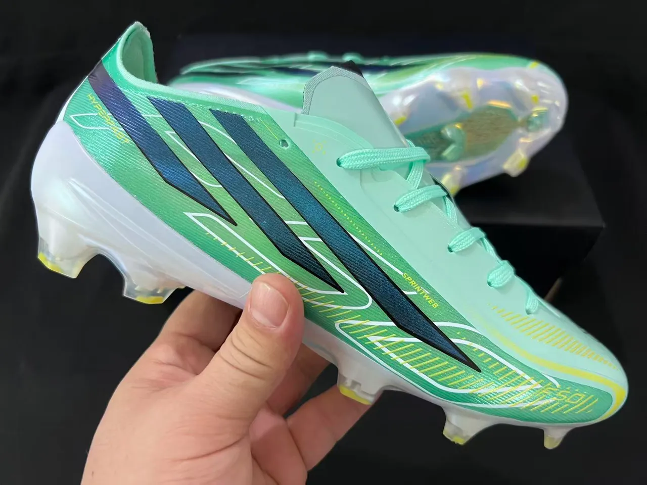 Adidas X Speedflow Mint Green Iridescent Three-Stripe Firm-Ground Soccer Shoes 6