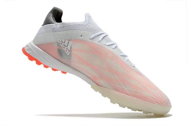 Adidas X Speedflow Chaussures de football en gazon artificiel blanc gris orange 2