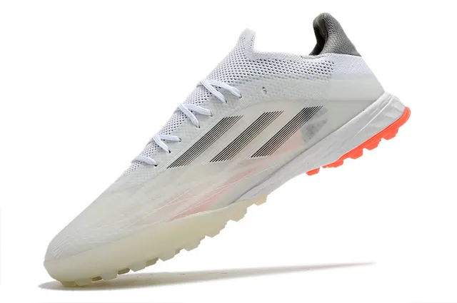Adidas X Speedflow Chaussures de football en gazon artificiel blanc gris orange 3