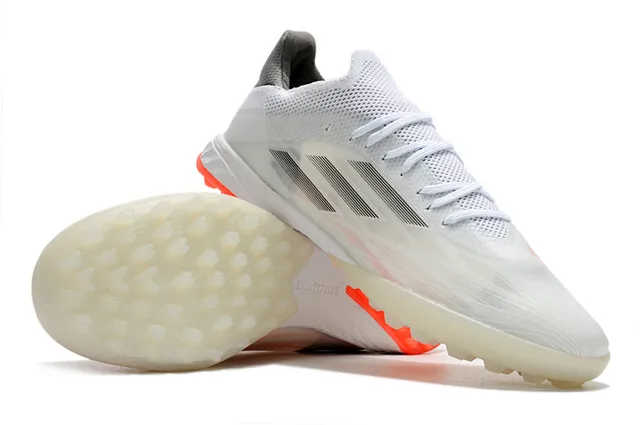Adidas X Speedflow Chaussures de football en gazon artificiel blanc gris orange 4