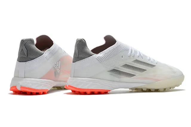 Adidas X Speedflow Chaussures de football en gazon artificiel blanc gris orange 5