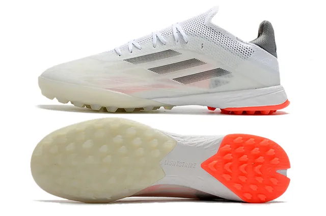 Adidas X Speedflow Chaussures de football en gazon artificiel blanc gris orange 6