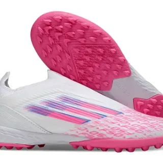 Adidas X Speedportal Zapatos de fútbol blanco rosa turf