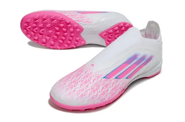 Adidas X Speedportal Chaussures de football blanc et rose turf 12