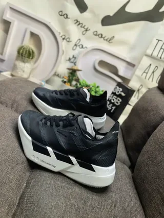 Adidas Y-3 Black Silver Sculpted Midsole Mesh-Synthetic Hybrid Upper Lifestyle Sneakers 17