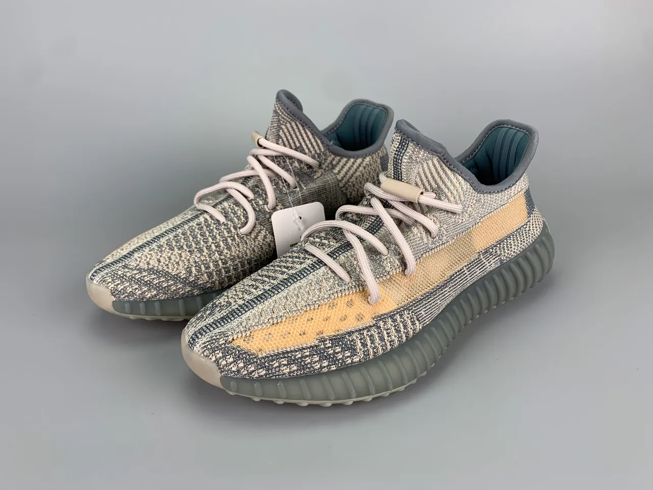 Adidas Yeezy Boost 350 Beige Gray Knit Lifestyle Sneakers 8