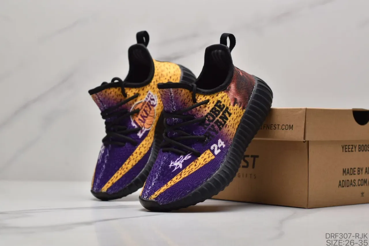 Adidas Yeezy Boost 350 V2 White Monogram Yellow Strap Lifestyle Sneakers 8