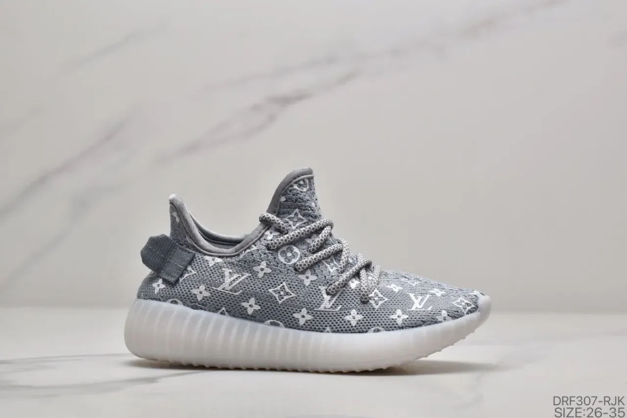 Adidas Yeezy Boost 350 V2 White Monogram Yellow Strap Lifestyle Sneakers 12