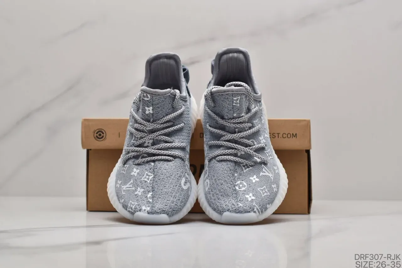 Adidas Yeezy Boost 350 V2 White Monogram Yellow Strap Lifestyle Sneakers 16