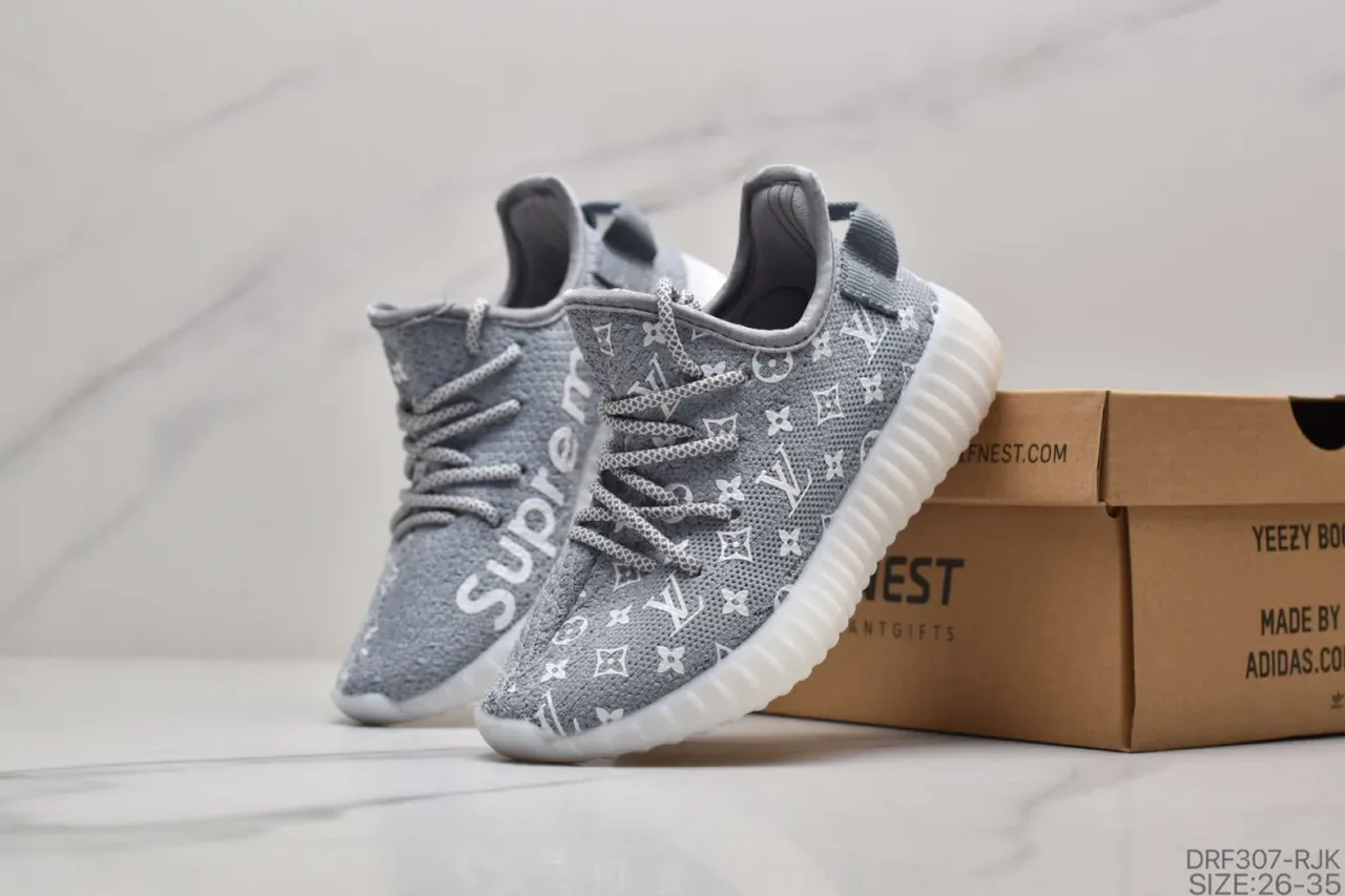 Adidas Yeezy Boost 350 V2 White Monogram Yellow Strap Lifestyle Sneakers 18