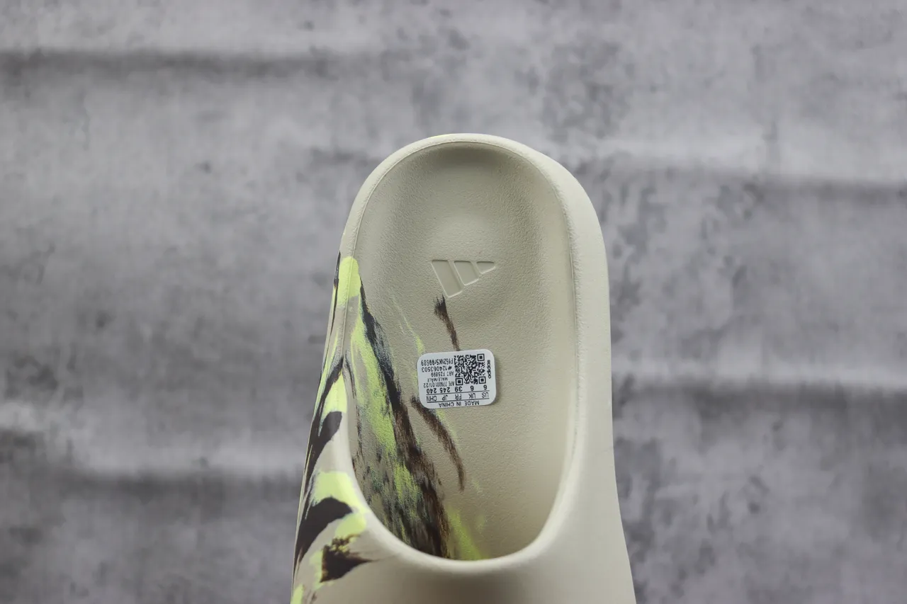 Adidas Yeezy Slide Beige Neon Lime Camo Slipper 3