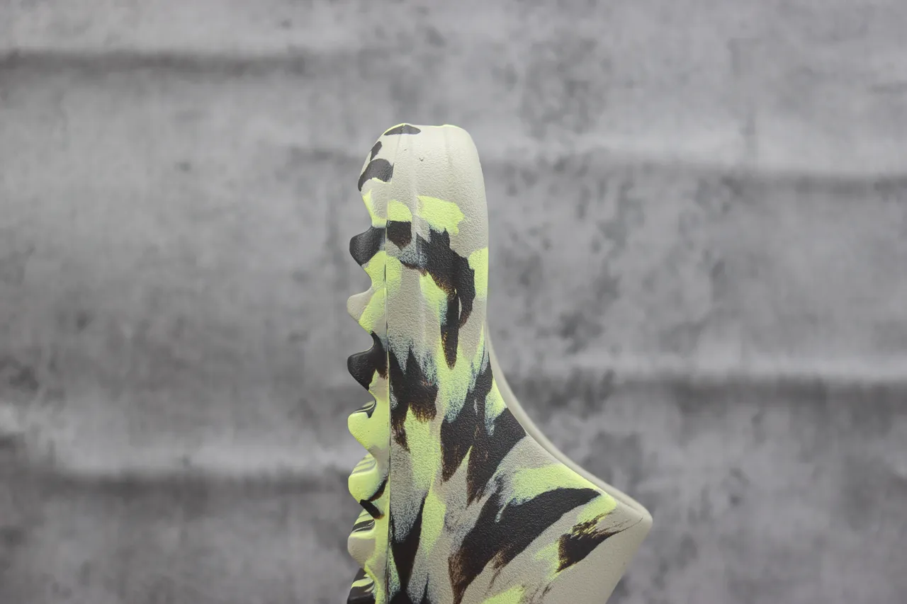 Adidas Yeezy Slide Beige Neon Lime Camo Slipper 4