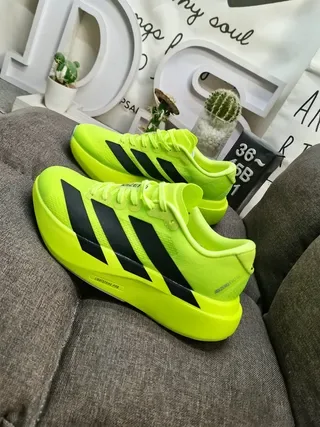 Adidas Yellow Black Knit Upper Three-Stripe Side Panel Lifestyle Sneakers 7