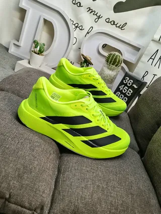 Adidas Yellow Black Knit Upper Three-Stripe Side Panel Lifestyle Sneakers 9