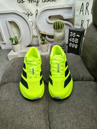 Adidas Yellow Black Knit Upper Three-Stripe Side Panel Lifestyle Sneakers 10