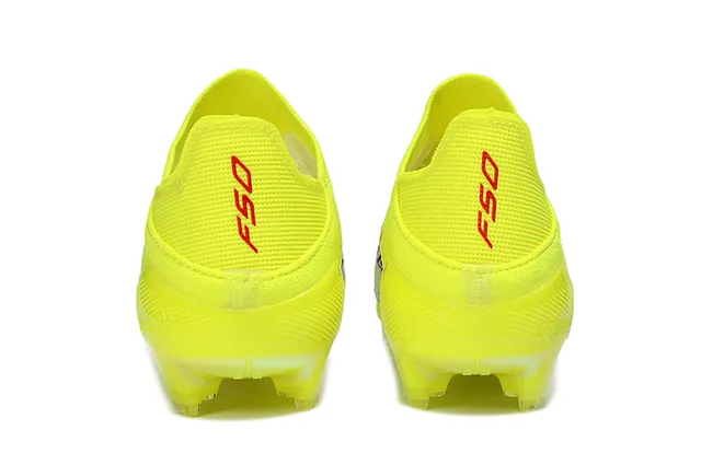 Adidas Amarelo Preto Neón Malha Sintética Superior Painel da Meia-Pé Xadrez Sapatos de Futebol para Solo Firme 4