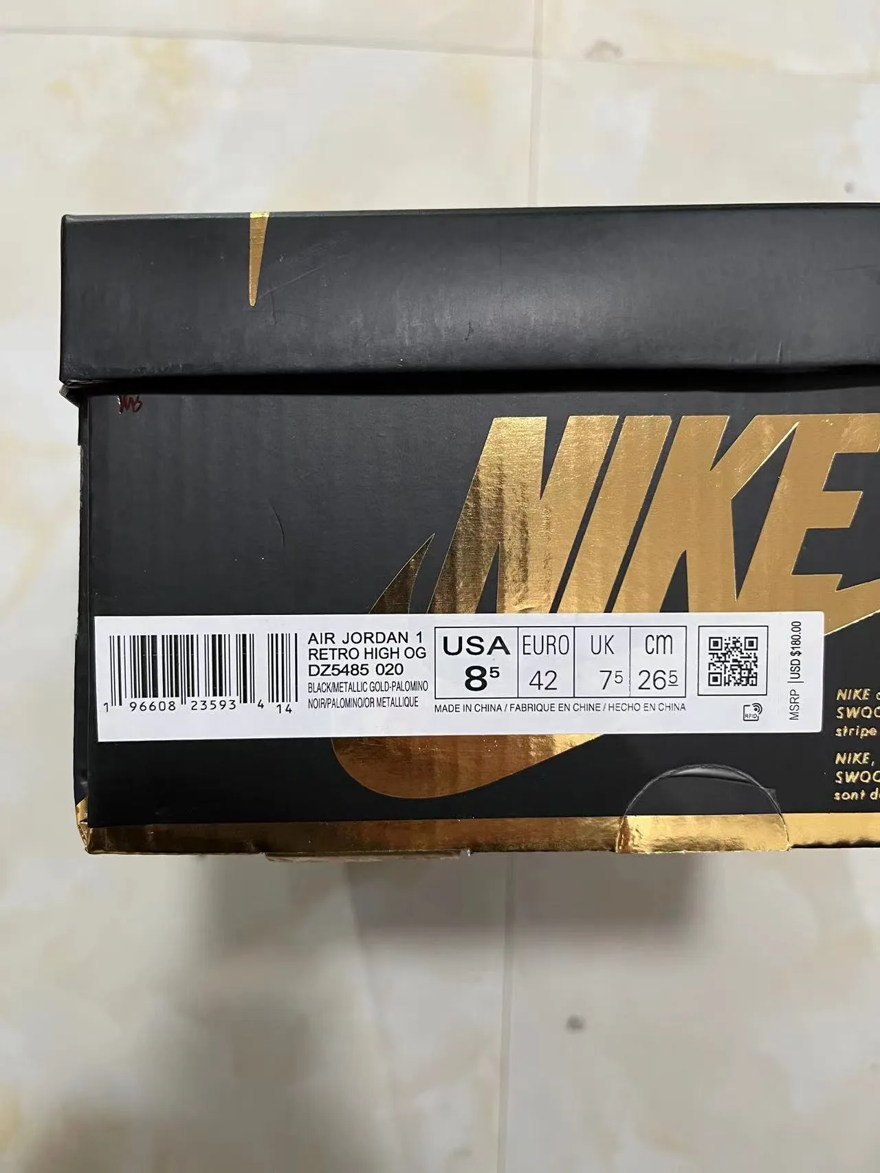 Air Jordan 1 Black Taupe Leather-Suede Basketball Shoes 11