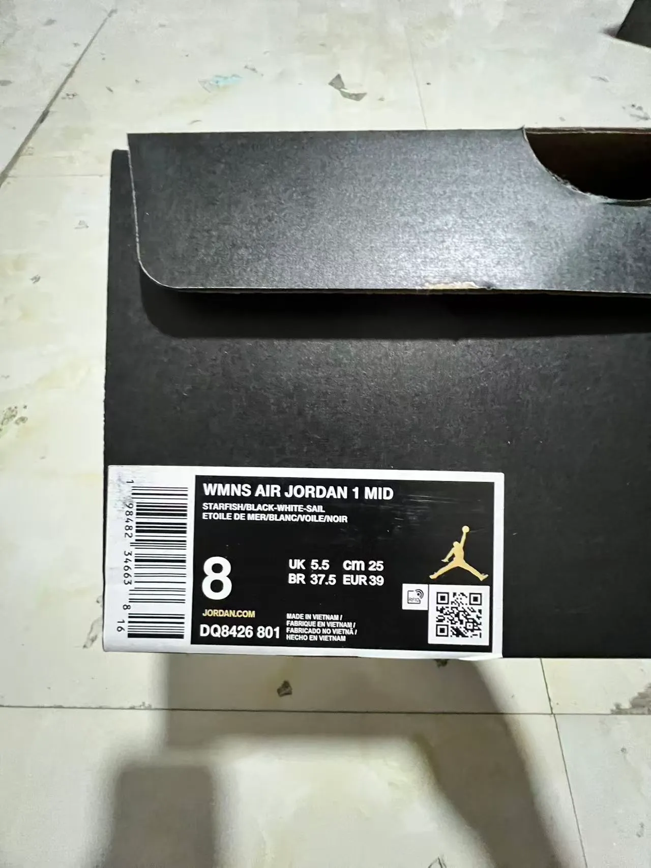 Air Jordan 1 Black White Orange Basketball Shoes 10