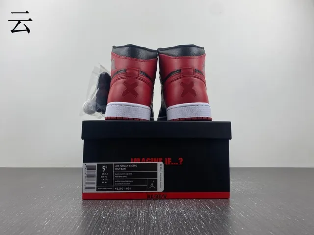 Air Jordan 1 High Black Red White Basketball Shoes 4
