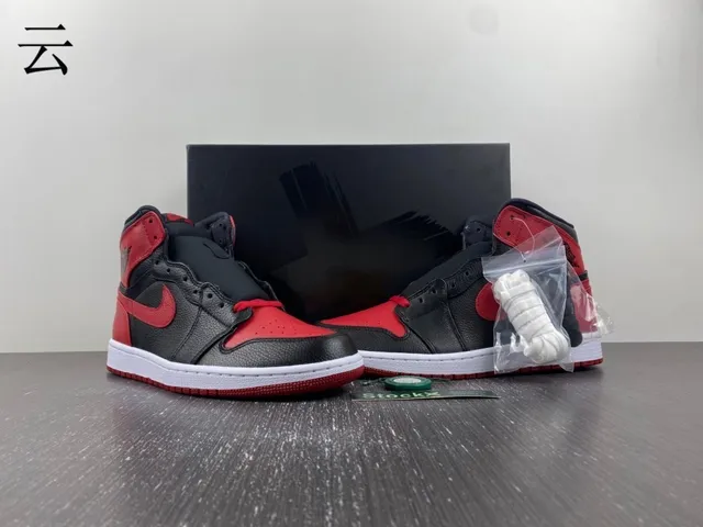 Air Jordan 1 High Black Red White Basketball Shoes 6