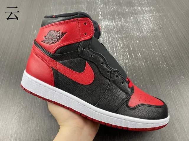 Air Jordan 1 High Black Red White Basketball Shoes 18
