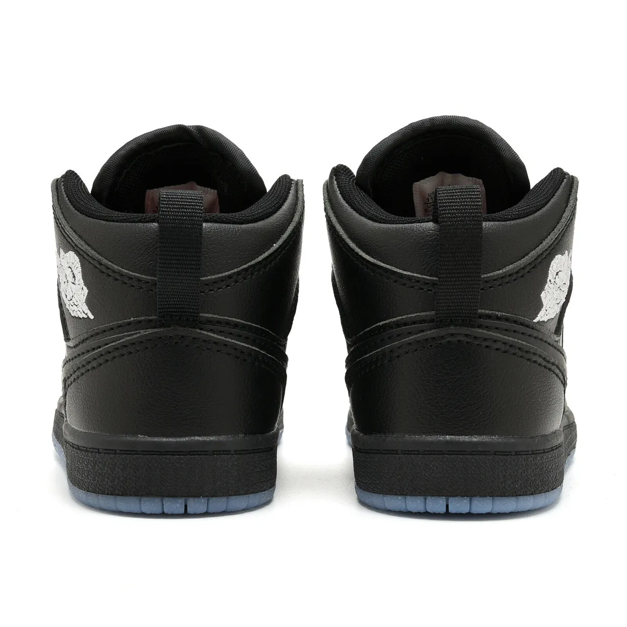 Air Jordan 1 High Kids Denim-Panel Beige Pink and Black Blue Basketball Shoes 5