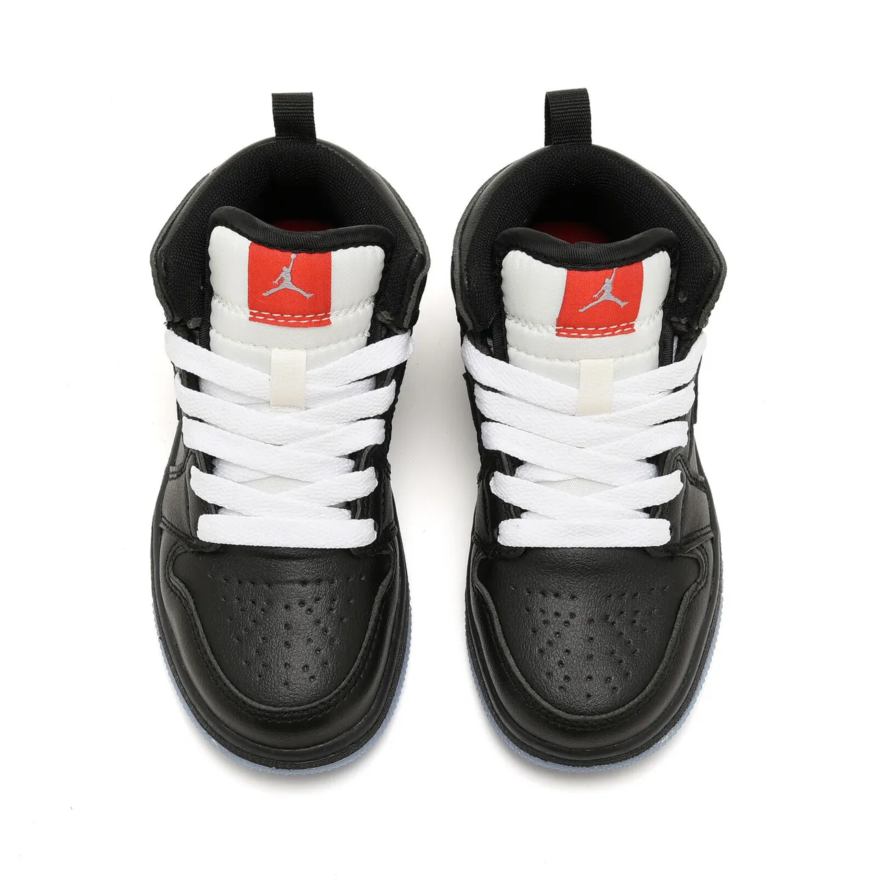 Air Jordan 1 High Kids Denim-Panel Beige Pink and Black Blue Basketball Shoes 7