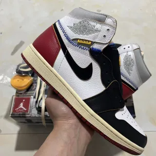 Air Jordan 1 High White Black Red Gray Basketball Shoes