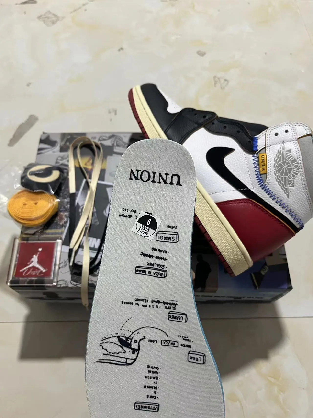 Air Jordan 1 High White Black Red Gray Basketball Shoes 10