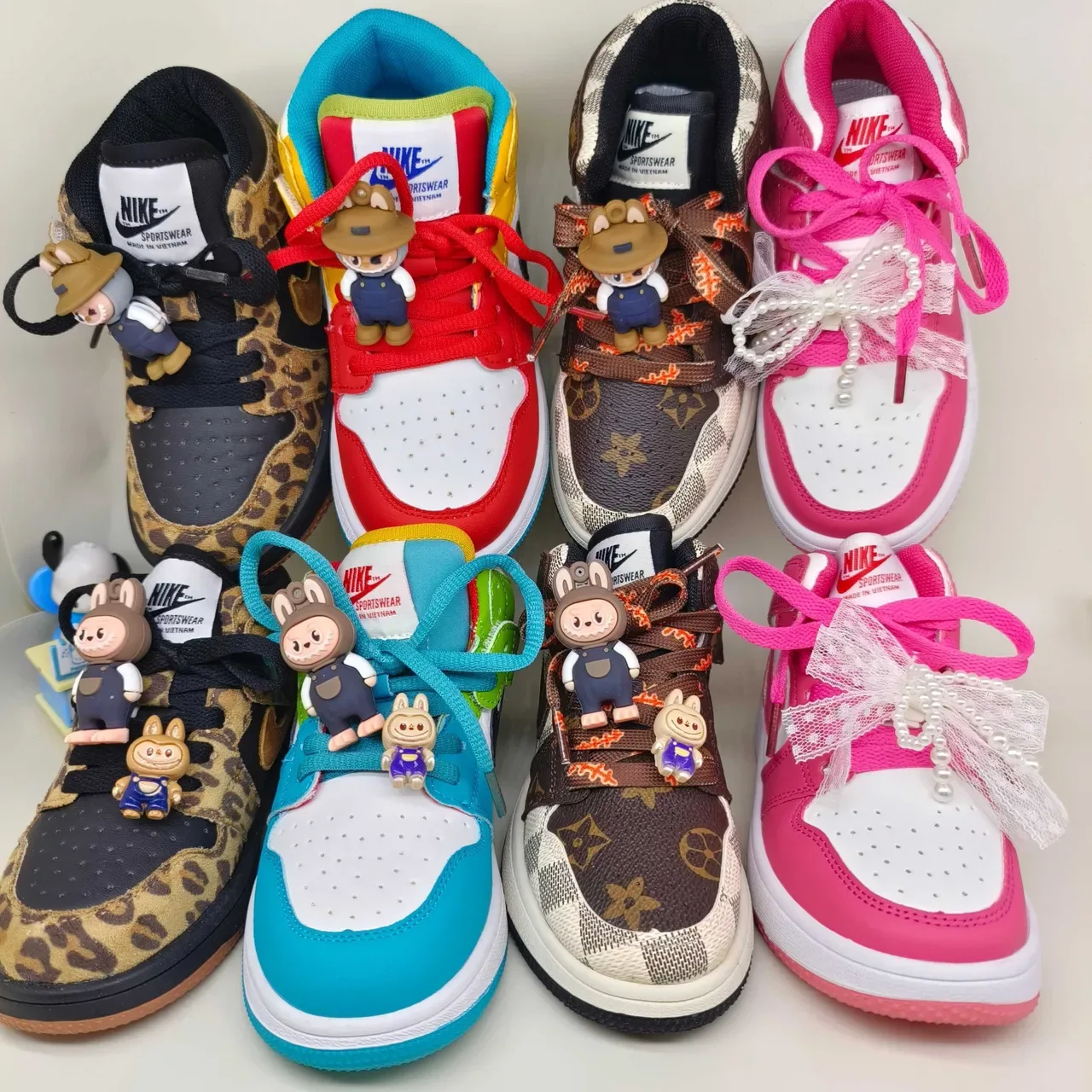 Air Jordan 1 Low sneakers lifestyle rose et blanc 3