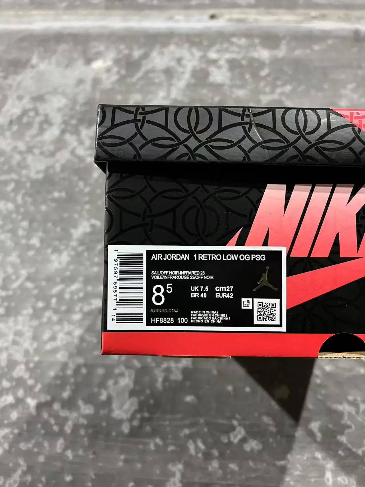Air Jordan 1 Low White Black Red Lifestyle Sneakers 10