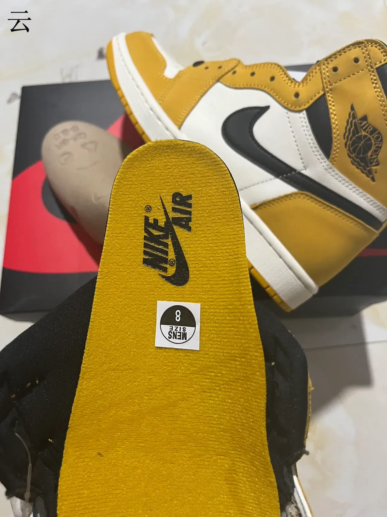 Air Jordan 1 Mustard Yellow Black White Tênis de Basquete 5