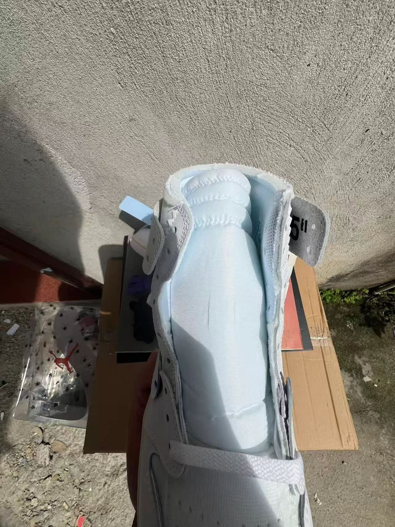 Air Jordan 1 Off-White x White Industrial Zip-Tie Basketball Shoes 5