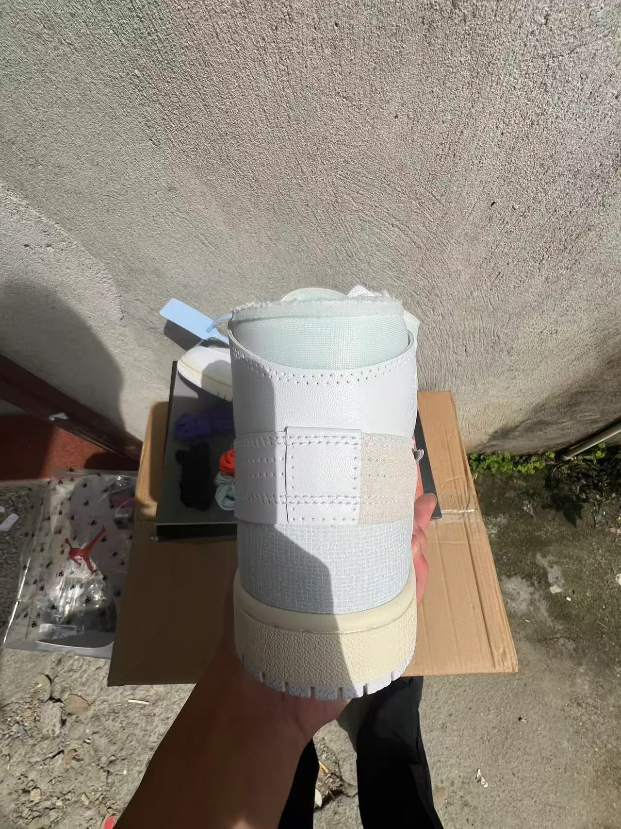 Air Jordan 1 Off-White x White Industrial Zip-Tie Basketball Shoes 9