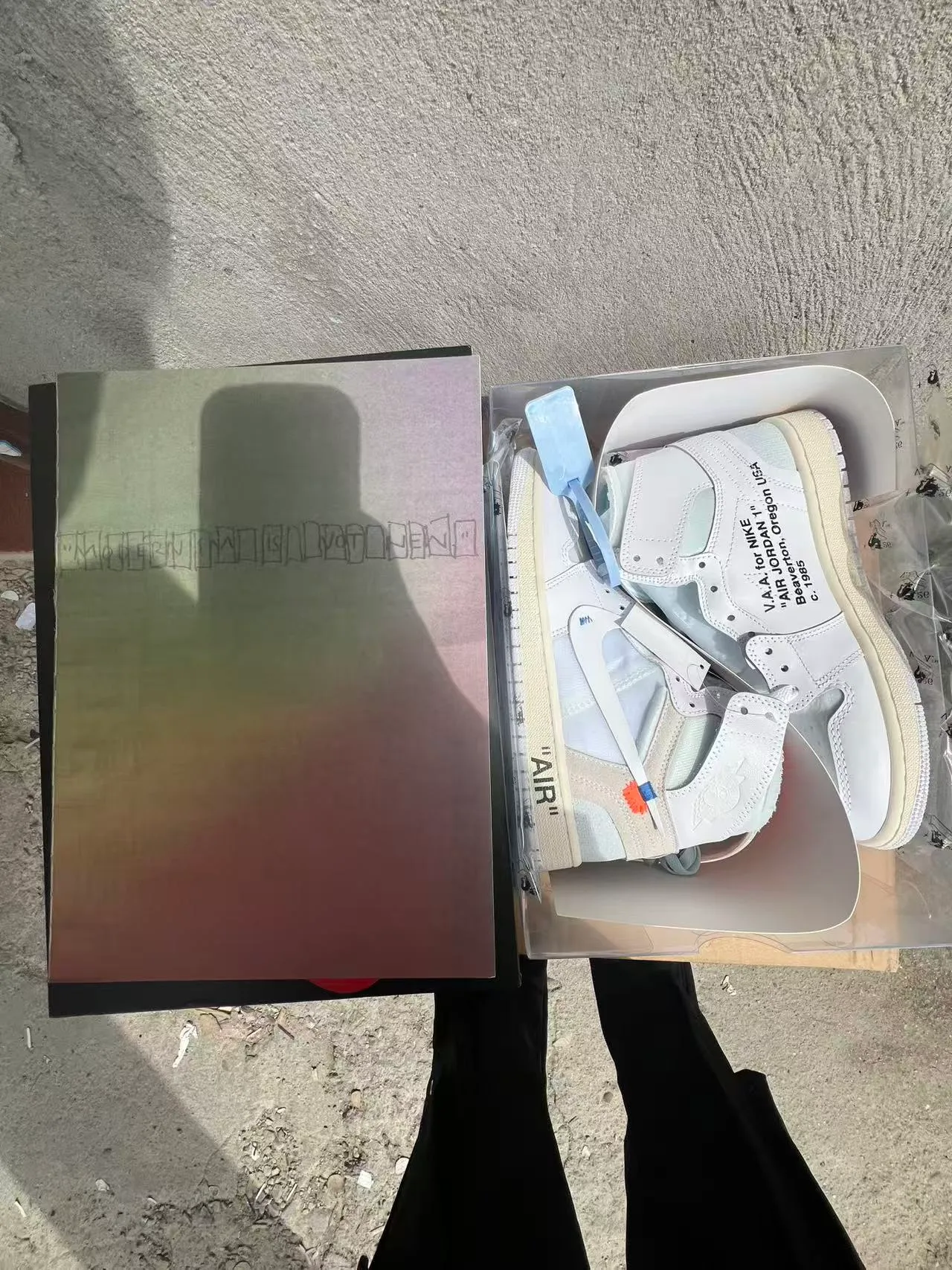 Air Jordan 1 Off-White x White Industrial Zip-Tie Basketball Shoes 10