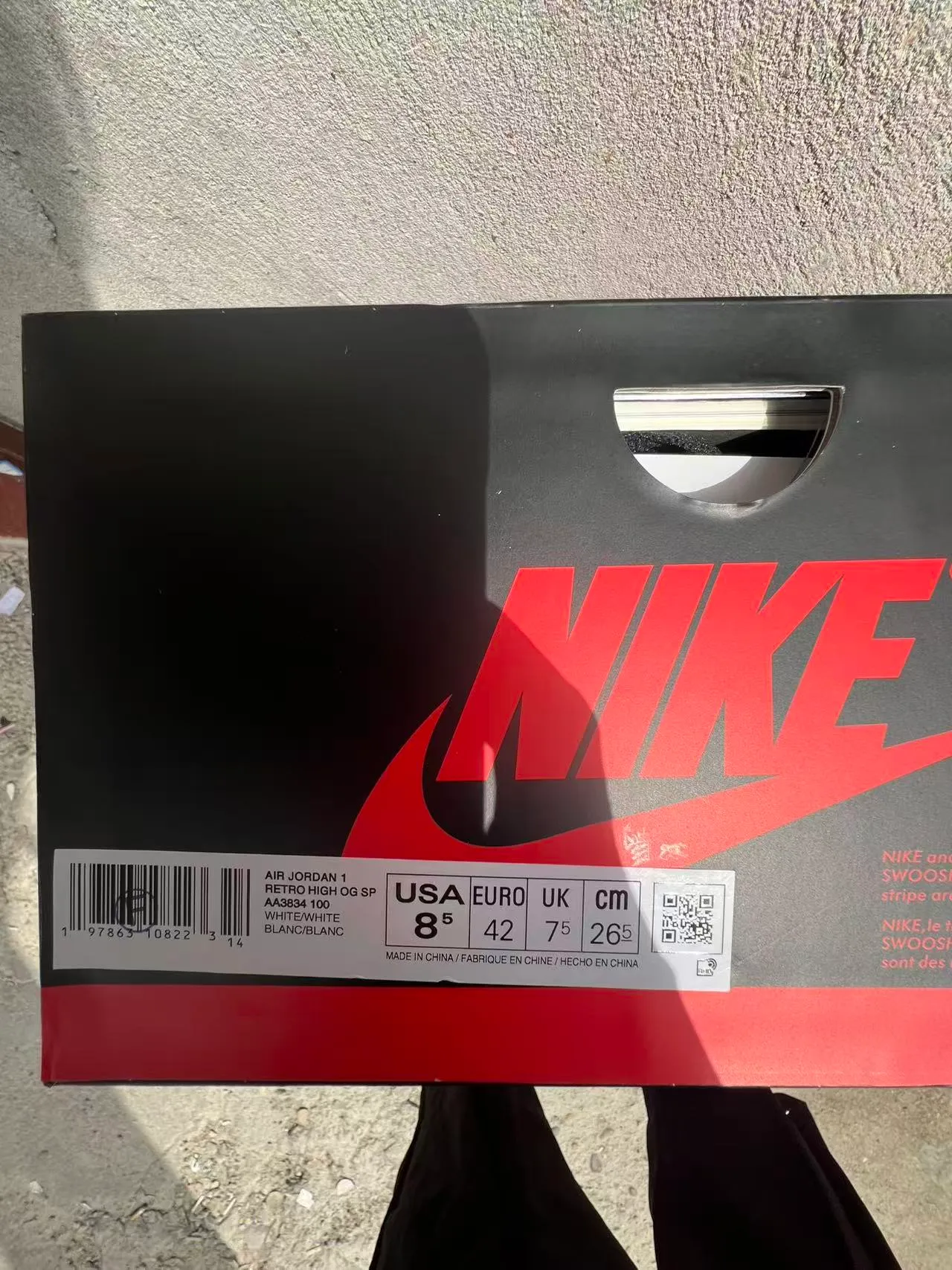 Air Jordan 1 Off-White x White Industrial Zip-Tie Basketball Shoes 11