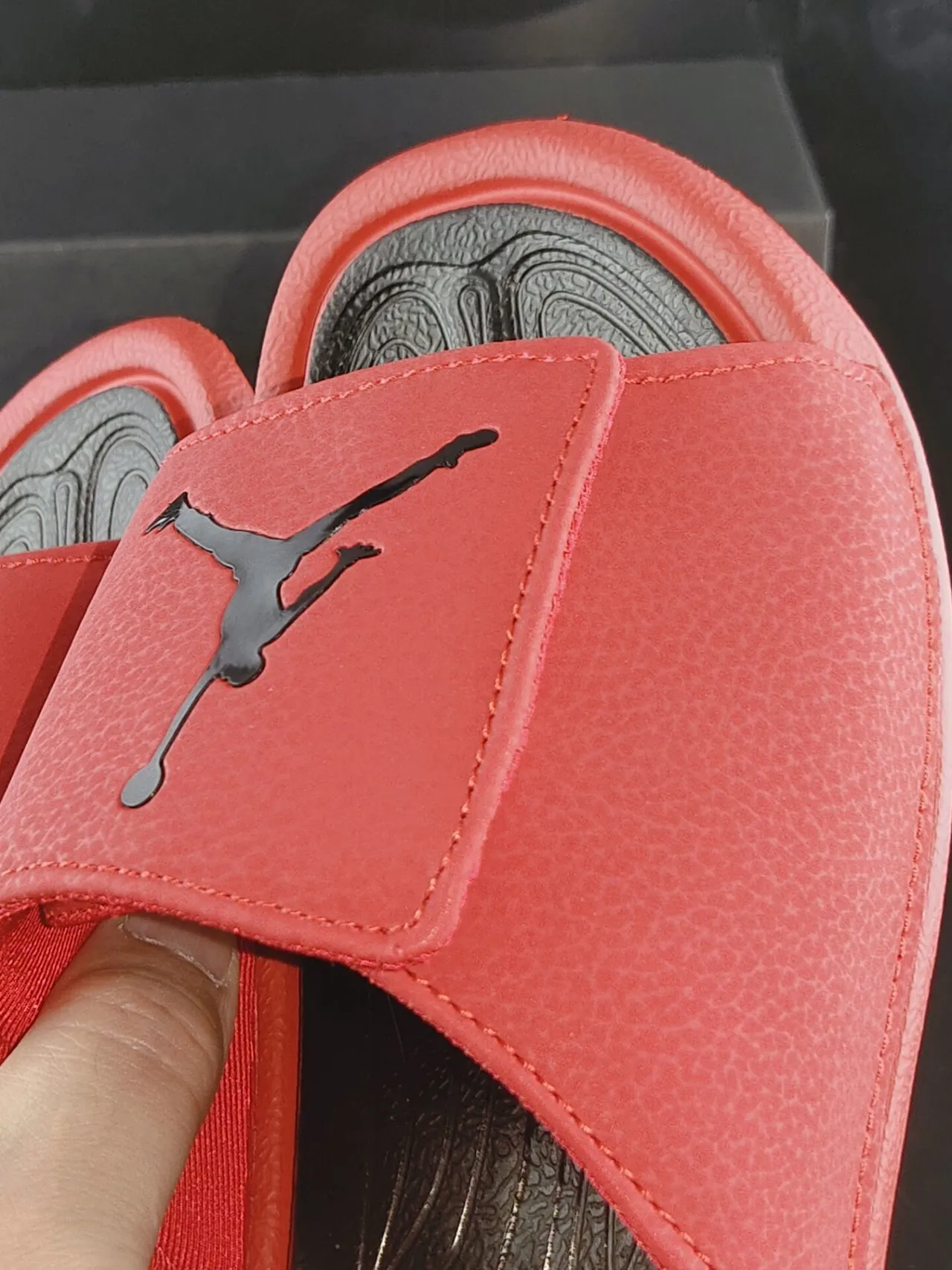 Air Jordan 1 Slide Red Black Slippers 6
