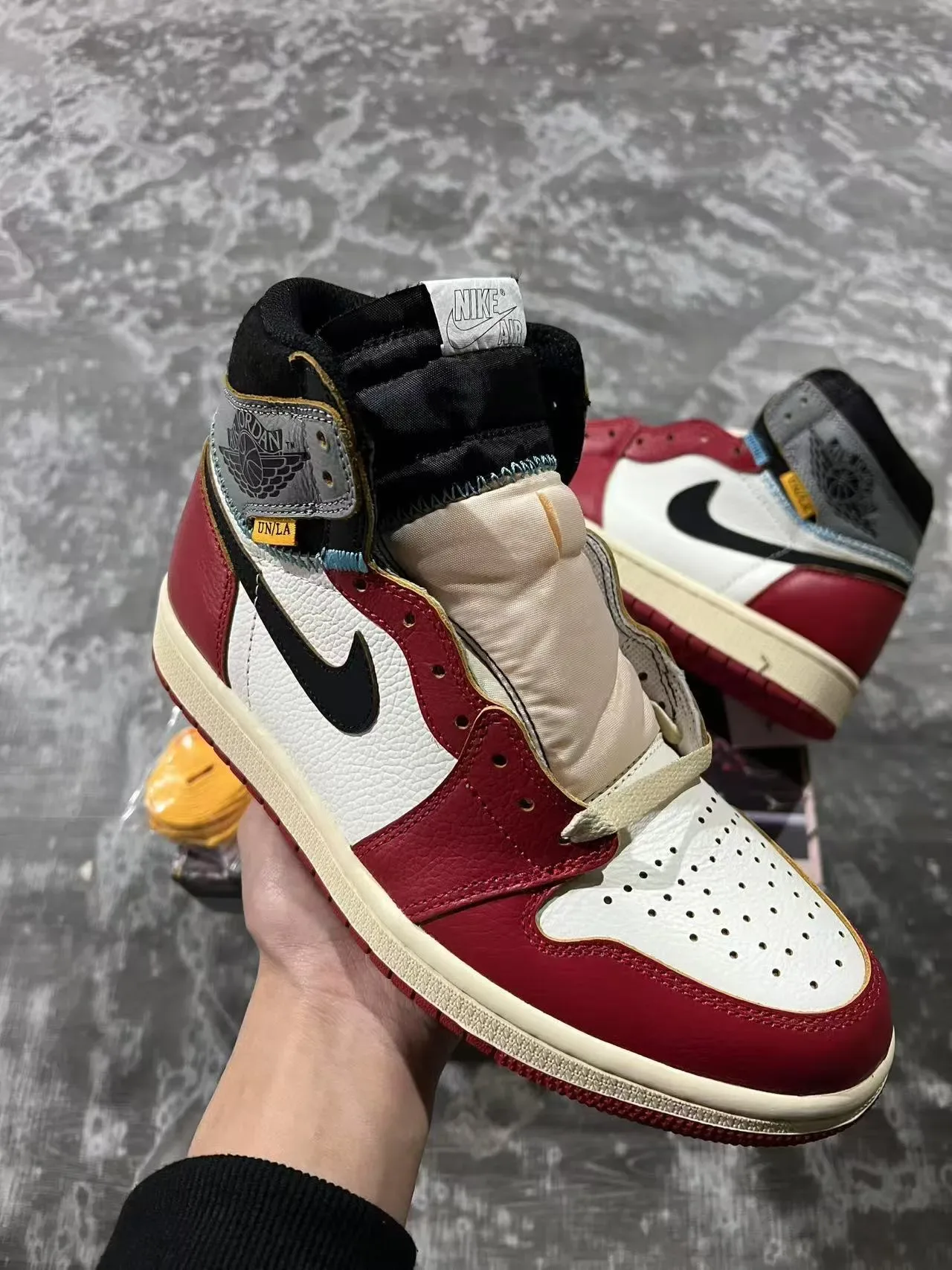 Air Jordan 1 Union Los Angeles Rouge Blanc Noir Chaussures de Basketball 2