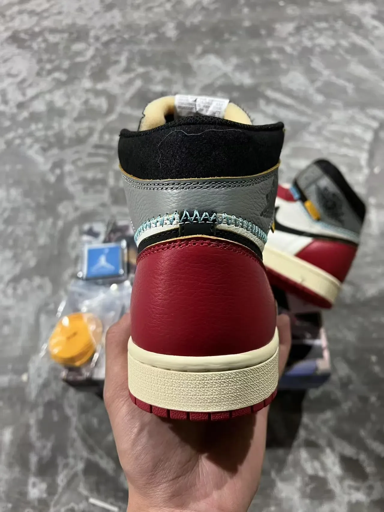 Air Jordan 1 Union Los Angeles Rouge Blanc Noir Chaussures de Basketball 8