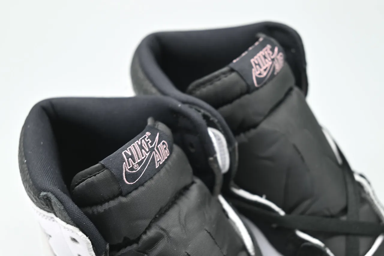 Air Jordan 1 White Black High-Top Leather-Suede Mix Basketball Shoes 7