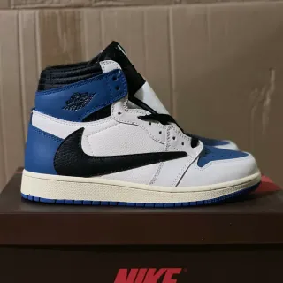 Air Jordan 1 White Royal Blue Black Basketball Shoes