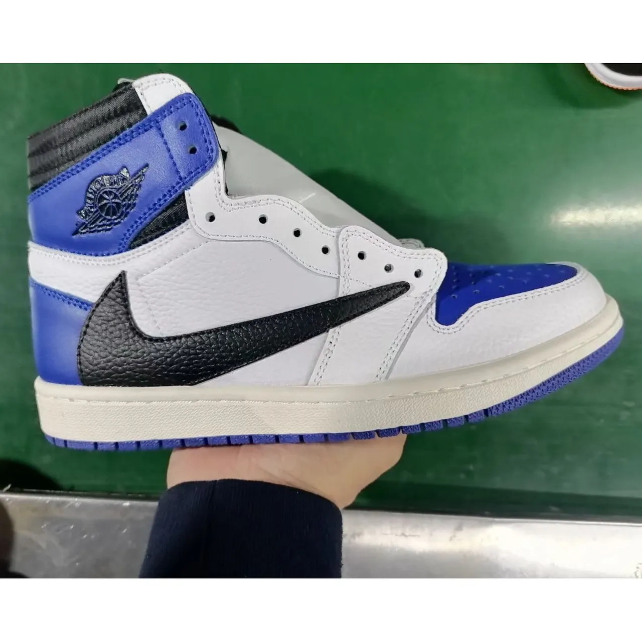Air Jordan 1 White Royal Blue Black Basketball Shoes 2